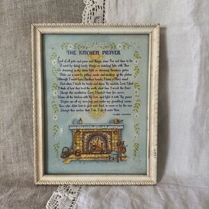 vintage The Kitchen Prayer by Klara Munkres framed motto poem print